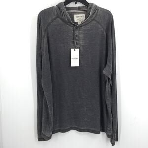 NWT Heritage Collection Hooded Sweatshirt Long Sleeve Button Up Gray Size XXL